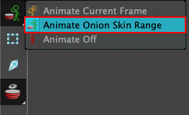 Animate onion skin range