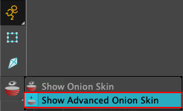 Onion skin tools toolbar
